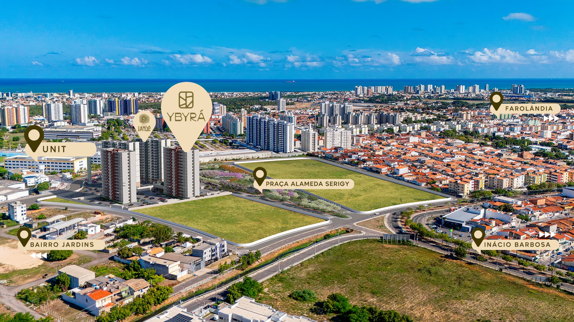 Mapa com localização do Ybyrá