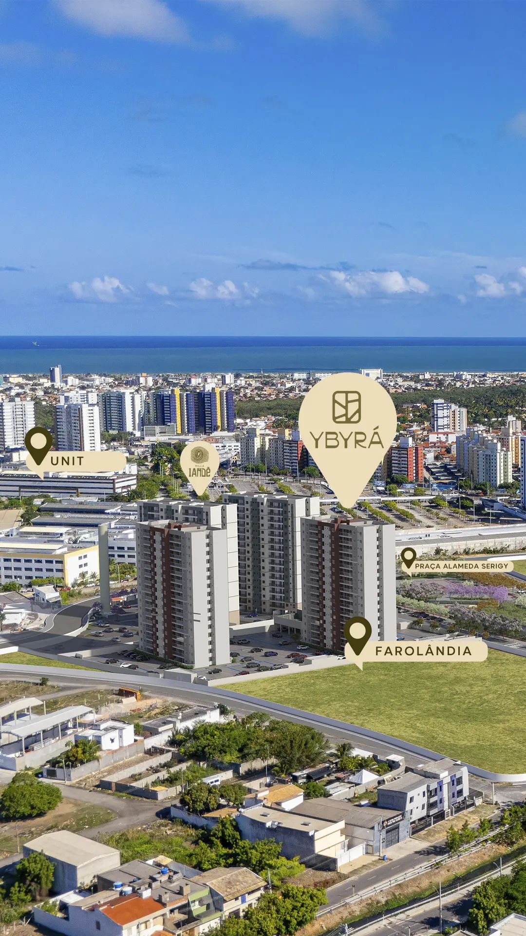Mapa com localização do Ybyrá